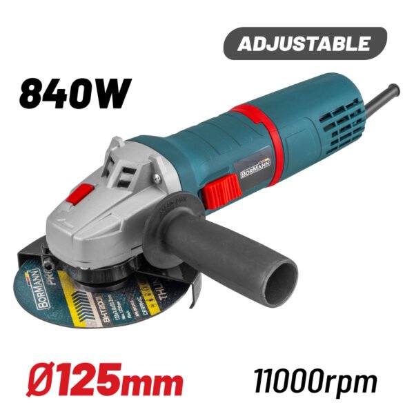 ANGLE GRINDER VARIABLE SPEED 840W, Φ125mm