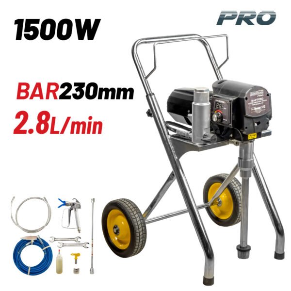 ELECTRIC AIRLESS PAINT SPRAYER 1500W 2,8Lt/min, 15m