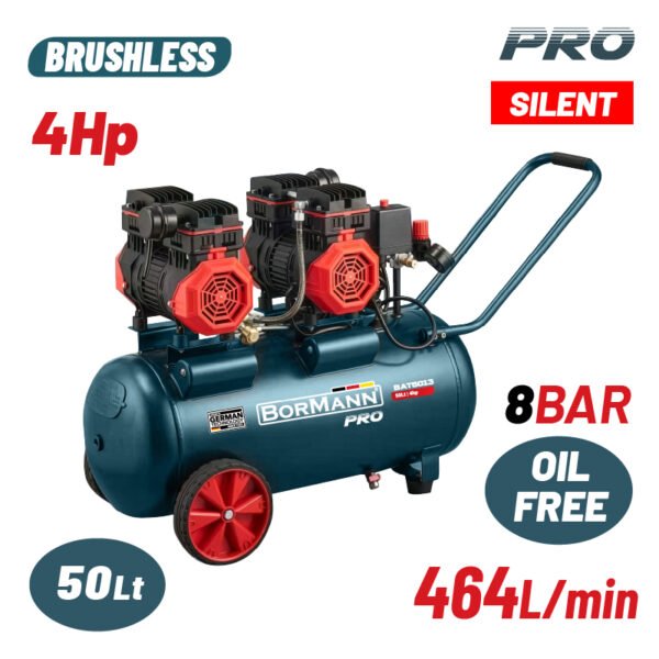 AIR COMPRESSOR DIRECT DRIVEN, OIL FREE,SILENT,BRUSHLESS, 4hp,50L,464L/min