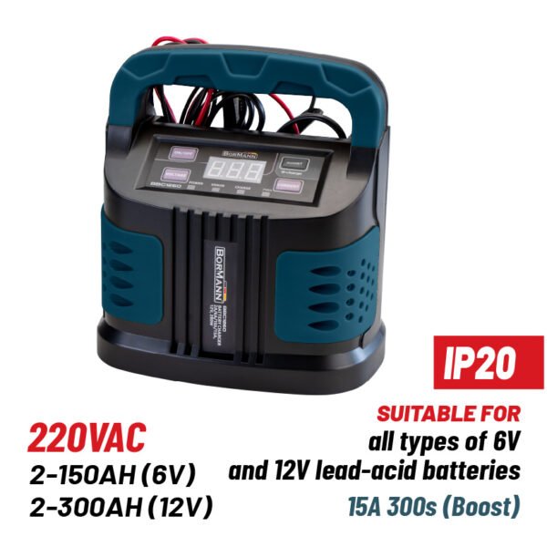 BATTERY CHARGER 2A/6A/10A/15A, 12V, 280W