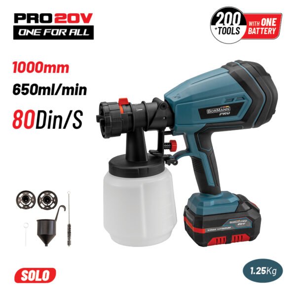 CORDLESS HVLP SPRAY GUN 20V, SOLO