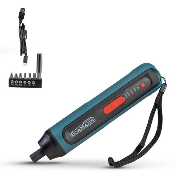 CORDLESS SCREWDRIVER 3,6V,Li-Ion, 4Nm, 250rpm, 3 TORQUE SETTINGS, LED Light, SET 7pcs ACCESSORIES