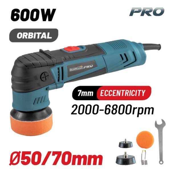 DUAL ACTION POLISHER 600W, 50mm/75mm, 2000-6800 rpm, PRE-START AND ACCESSORIES