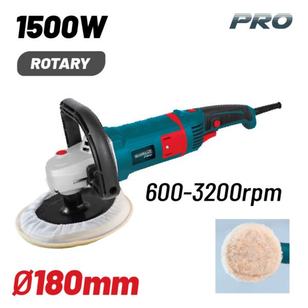 ROTARY POLISHER ADJUSTABLE 1500W, Φ180mm, 600-3200rpm