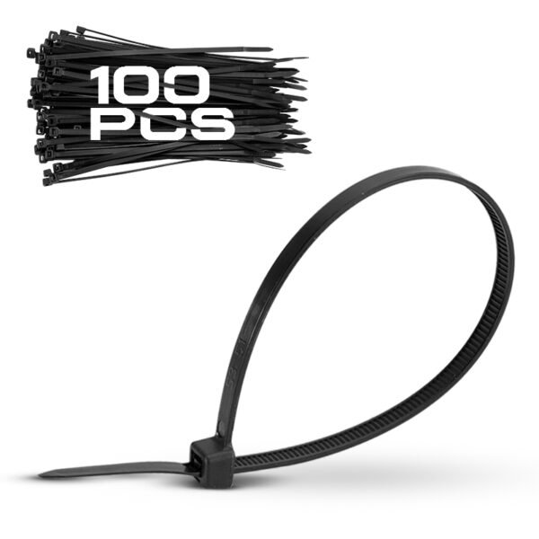 NYLON CABLE TIES 3.6*370mm BLACK 100pcs