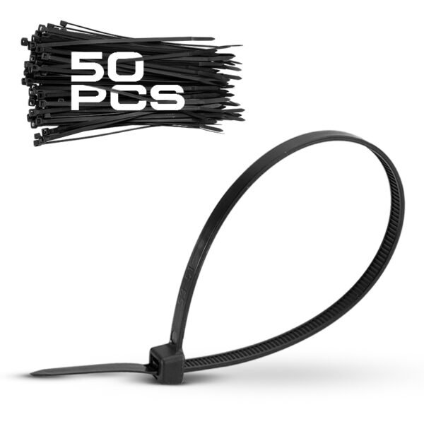 NYLON CABLE TIES 9.0*450mm BLACK 50pcs