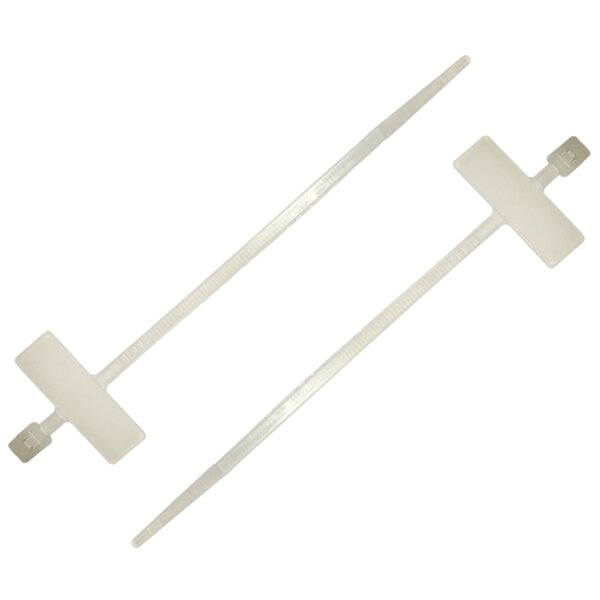 MARKER CABLE TIES 25x8mm, 3,6x205mm WHITE 100pcs.