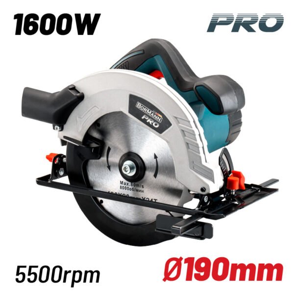 CIRCULAR SAW 1600W,Φ190,5500rpm,24Τ Saw Blade