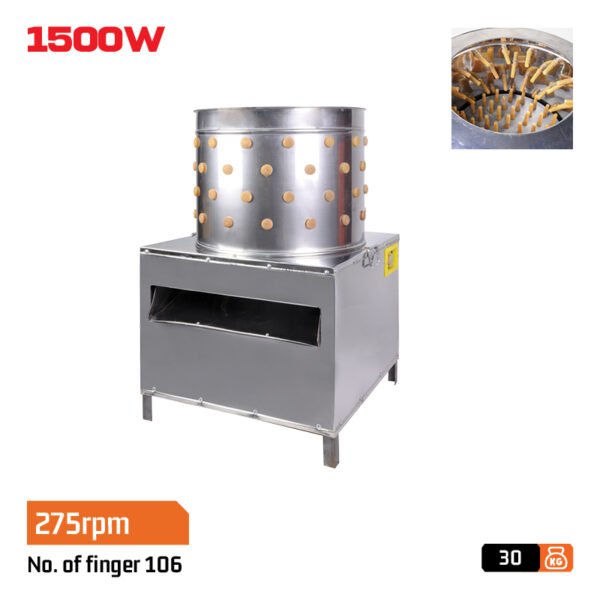 CHICKEN PLUCKER MACHINE INOX 1500W 50cm