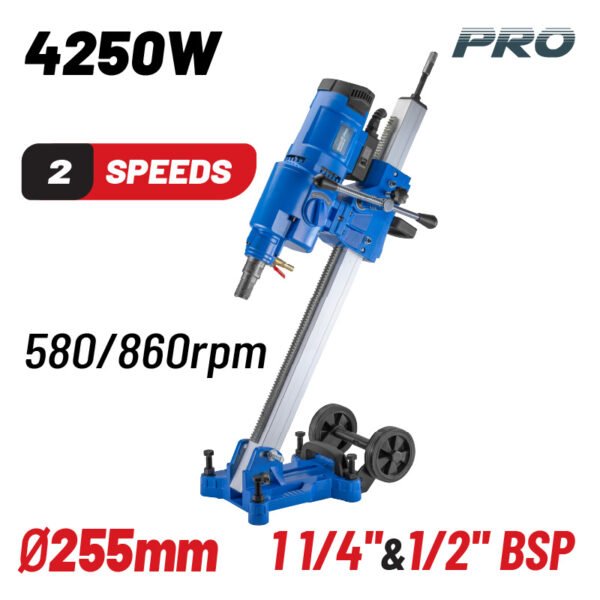 DIAMOND WET CUTTING CORE DRILL WITH BASE 4250W