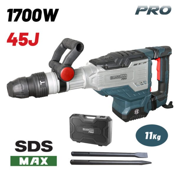 DEMOLITION HAMMER SDS-MAX,1700W, 200-2100bpm,45J,BMC & ACCESSORIES