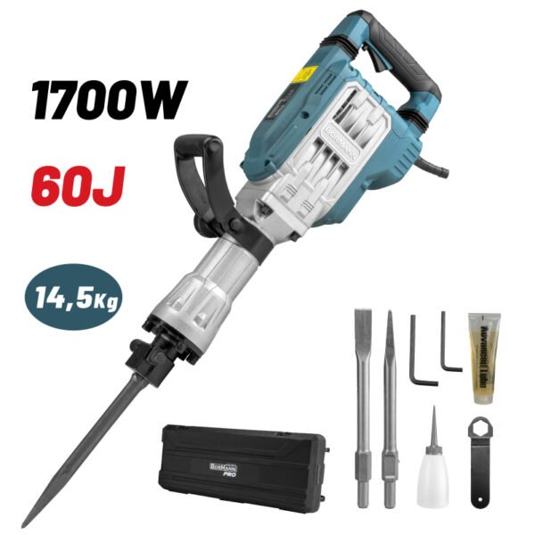 DEMOLITION HAMMER 1700W 60J,BMC & ACCESSORIES