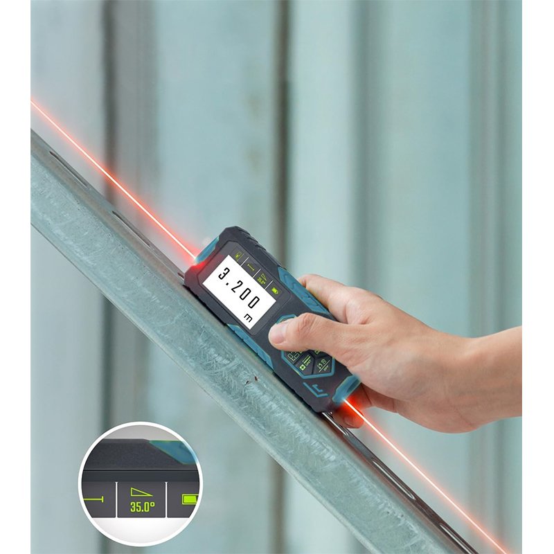 LASER DISTANCE METER , 2 LINES , 100/200M - immagine 4