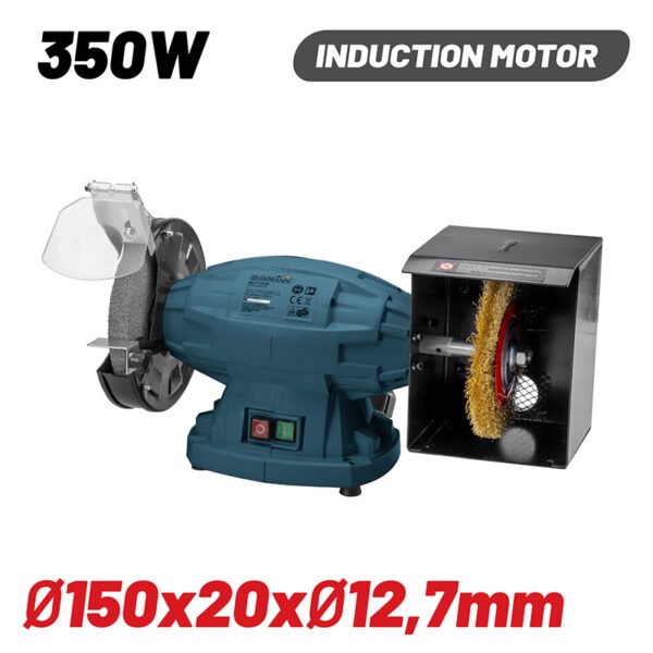 BENCH GRINDER Φ150mm , 350W WITH BRUSH