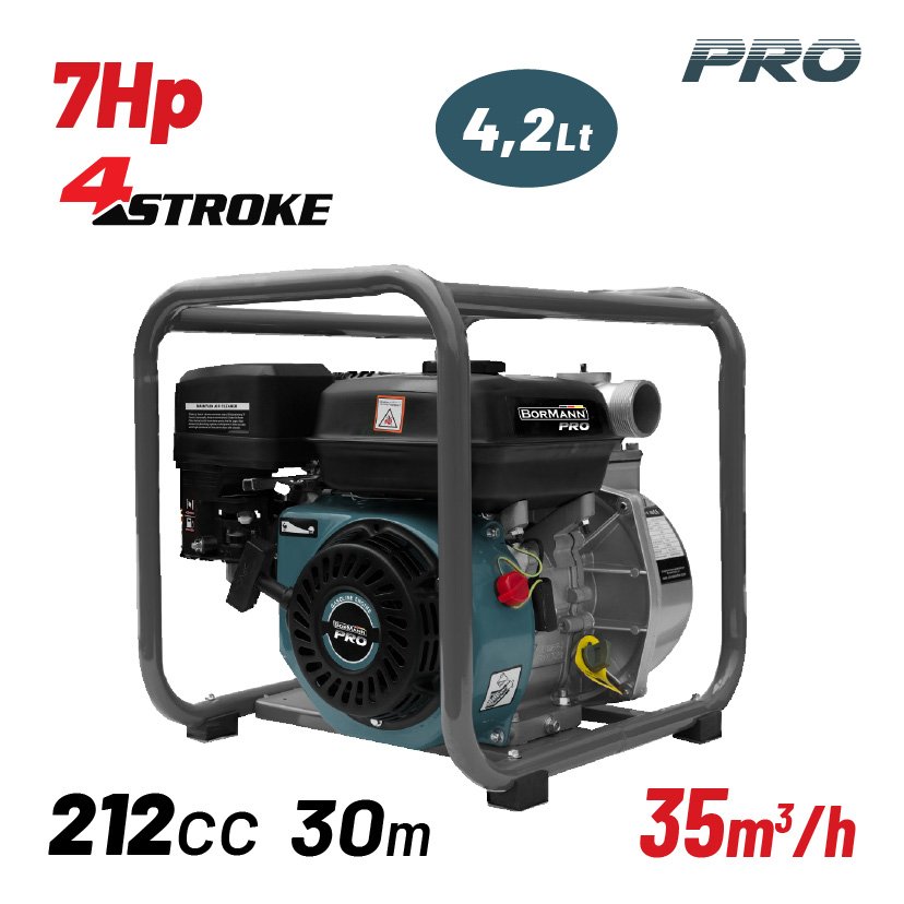 BORMANN PRO BGB1052 GASOLINE WATER PUMP 2''X2'', 212cc, 30m, 35m³/h