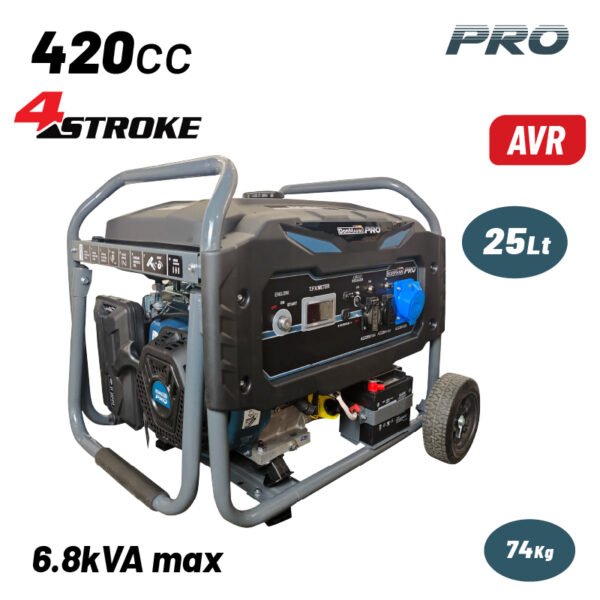 BORMANN Pro BGB6010 GASOLINE GENERATOR 5000W, 420cc ELECTRIC STARTER & AVR,WHEELS