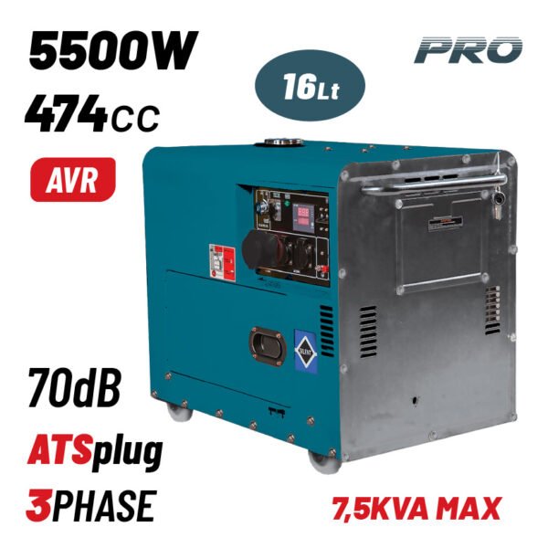 THREE-PHASE CURRENT DIESEL POWER GENERATOR 5500W
