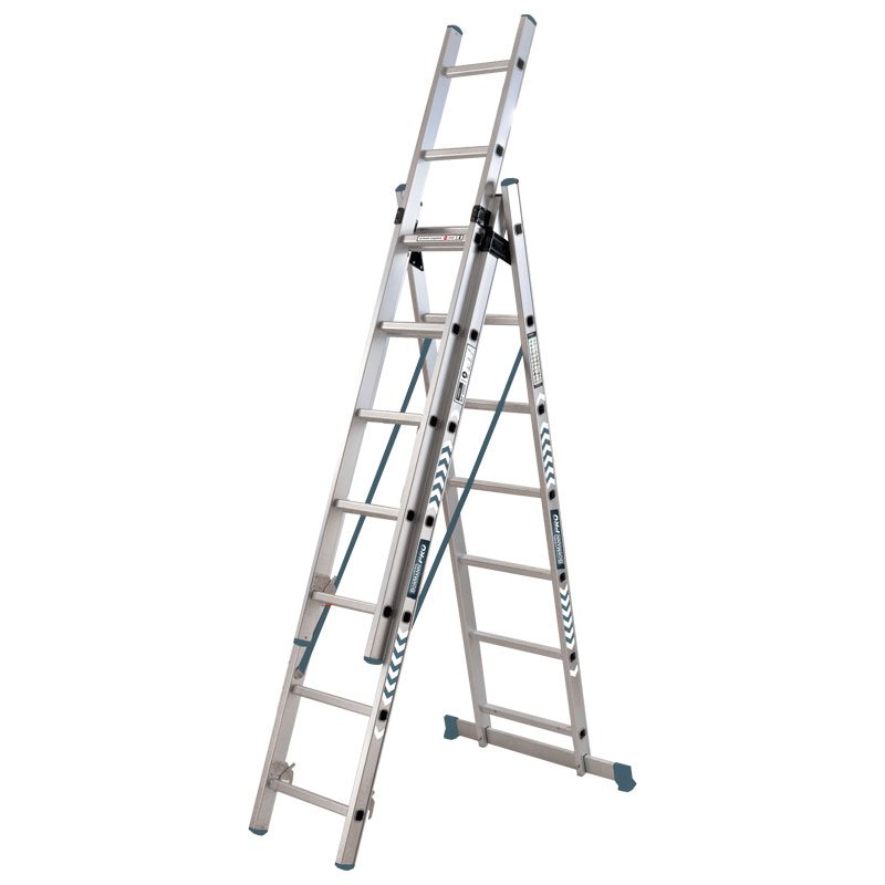 TRIPLE ALUMINUM LADDER 3x7 4.28m