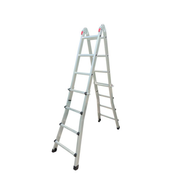 ALUMINUM DOUBLE LADDER 4x4, ARTICULATED, TELESCOPIC