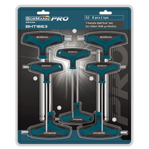 8 PCS T-HANDLE BALL END WRENCH SET