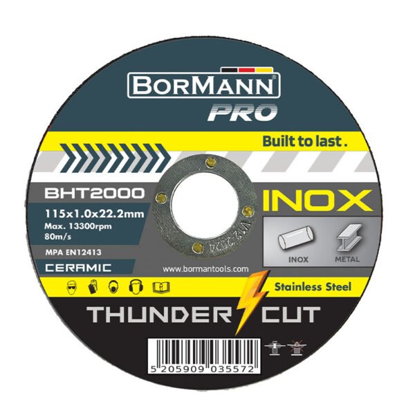 CERAMIC CUTTING DISK ''THUNDER-CUT" ΙΝΟΧ EXTRA LONG CERAMIC Φ115x1