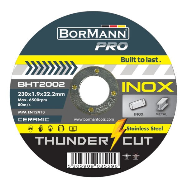 CERAMIC CUTTING DISK 25pcs''THUNDER-CUT" ΙΝΟΧ EXTRA LONG CERAMIC Φ230x1,9mm