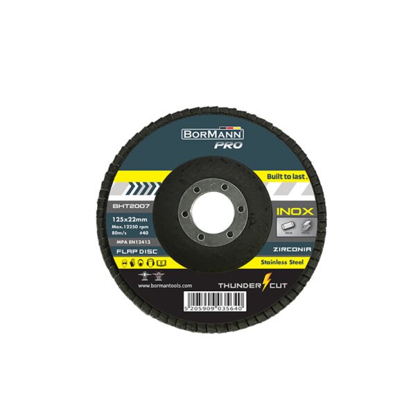 Flap disc pcs ''THUNDER-CUT" INOX Φ125x22 #40
