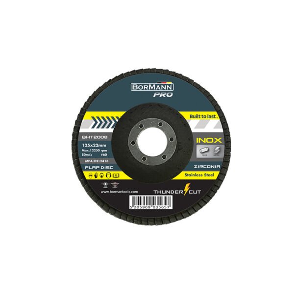 Flap disc pcs ''THUNDER-CUT" INOX Φ125x22 #60