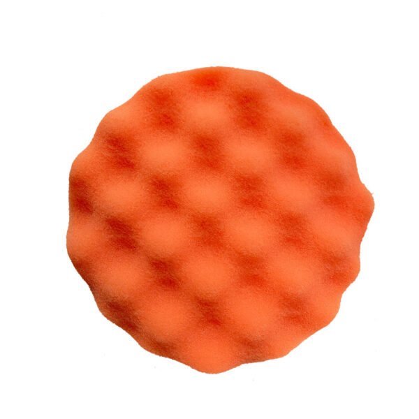 SPONGE POLISHING WAXING BUFFING PADS WITH WAVE SURFACE WITH VELCRO 'THUNDER-CUT" 180mm