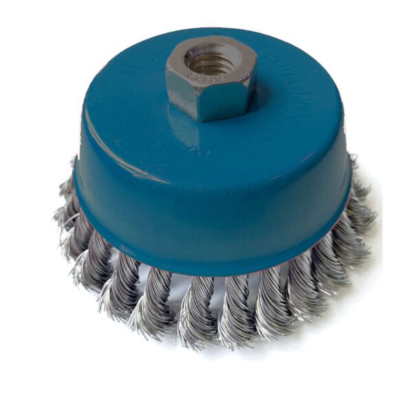 KNOTTED CUP BRUSH 'THUNDER-CUT" 100mm