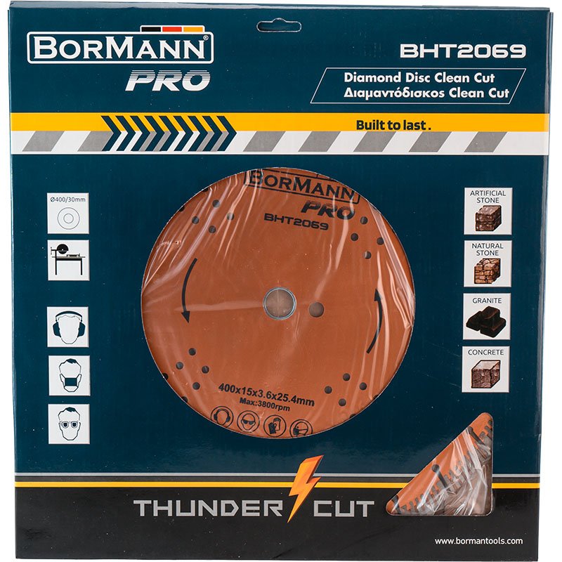 DIAMOND SAW DISK CLEAN CUT Φ400x3.6x30/25.4mm 15mm - Image 2