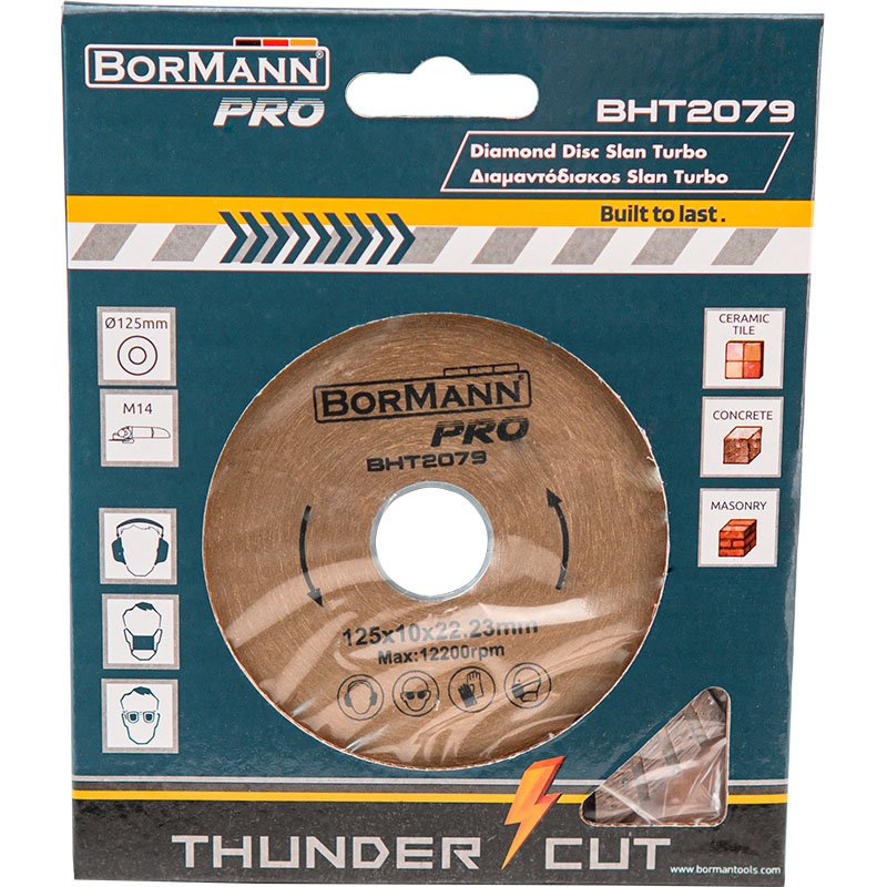 DIAMOND SAW DISK SLANT TURBO Φ125X1,4X22,2mm 10mm - Image 2
