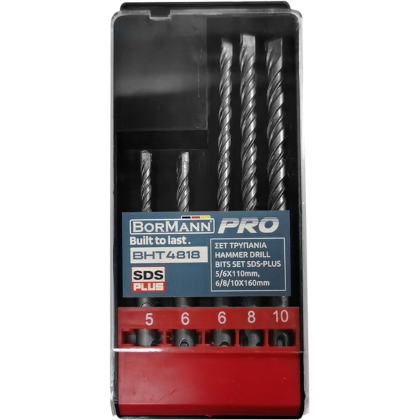 BORMANN Pro BHT4818 Σετ Τρυπάνια SDS-PLUS 5/6x110mm,6/8/10x160mm