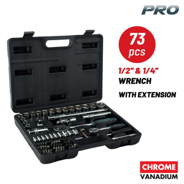 73PCS SOCKET SET 1/4" & 1/2"