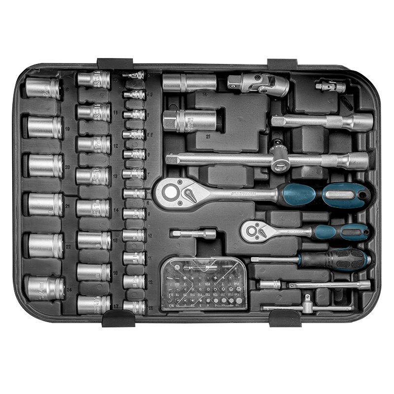 BORMANN Pro BHT5210 Εργαλεία Σετ 132τεμ,Cr-V Σε Τροχήλατη Βαλίτσα ABS - Image 8