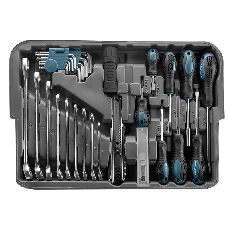 BORMANN Pro BHT5210 Εργαλεία Σετ 132τεμ,Cr-V Σε Τροχήλατη Βαλίτσα ABS - Image 10
