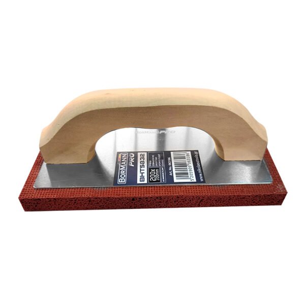 BORMANN Pro BHT5832 Τριβίδι Σοβάδων 200x100mm Αλουμινίου με Σφουγγάρι & Ξύλινη Λαβή
