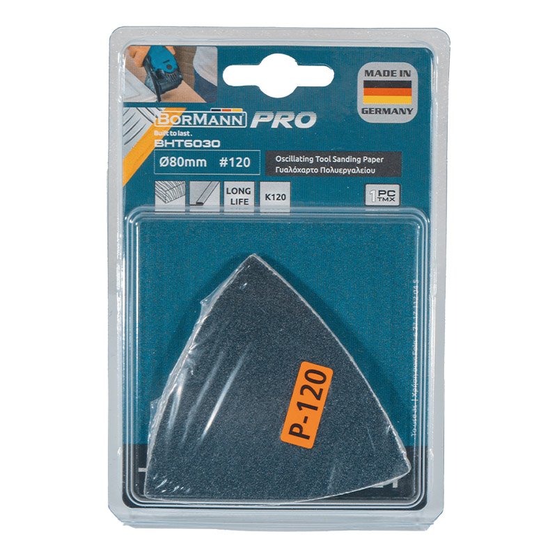 BORMANN Pro BHT6030 Γυαλόχαρτο Πολυεργαλείου 5τεμ,Ξύλου/Μετάλλου 80mm #120