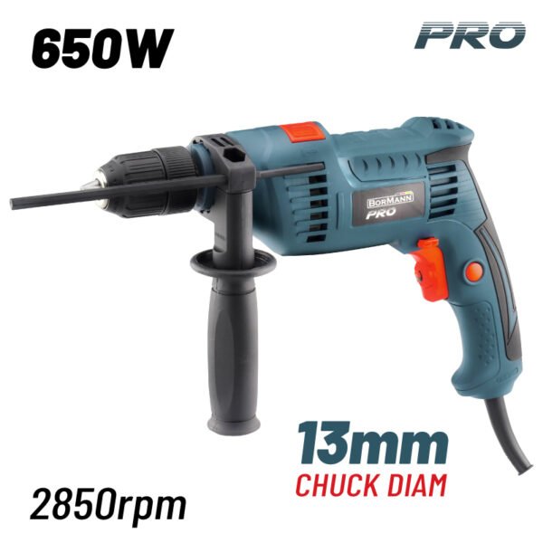 IMPACT DRILL 650W,0-2850rpm,KEYLESS CHUCK 13mm, DEPTH QAUGE