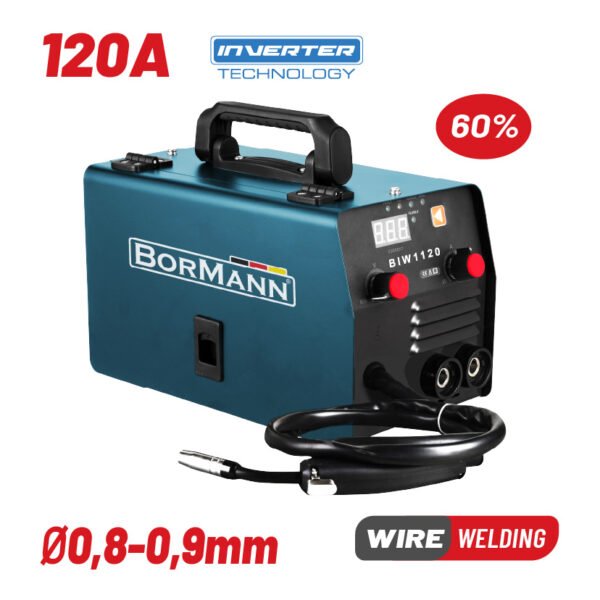 WELDING MACHINE MIG/MMA 120A, ΝΟ GAS, 450gr (0,8-0,9mm)