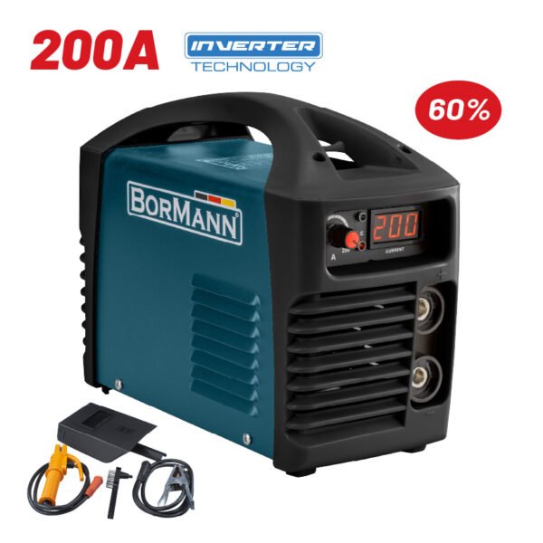 MINI INVERTER WELDER 200Α/60%, DIGITAL SCREEN, INCLUDES CABLES