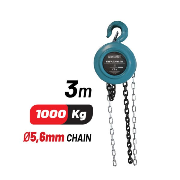 CHAIN BLOCK SIZE:1TON*3M