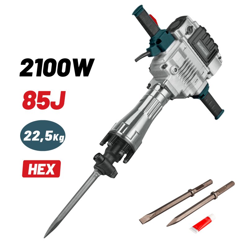 BORMANN BPH2200 Κατεδαφιστικό Πιστολέτο 2100W,85J, βαλίτσα με εξαρτήματα