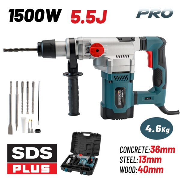 MULTI PURPOSE ROTARY HAMMER SDS-PLUS 1500W,5.5J
