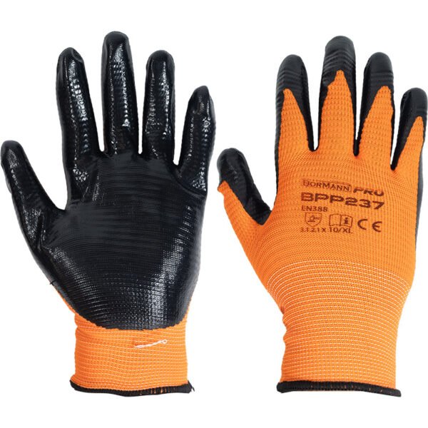 NAYLON WITH NITRILE ANTISLIP GLOVES 10/XL