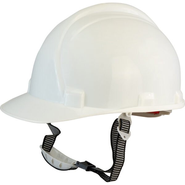 PROTECTION HELMET ABS, WHITE, WITH 6 POINT FABRIC STRAPS