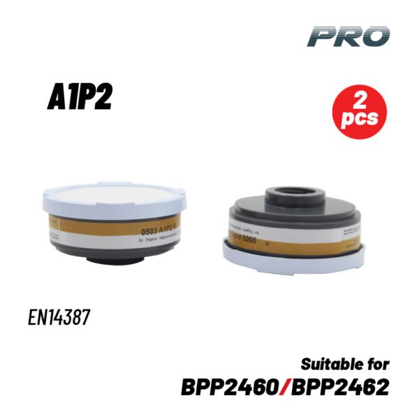 MASK FILTER FOR ORGANIC GASES AND DUST 2PCS(SUITABLE FOR BPP2460 & BPP2462)