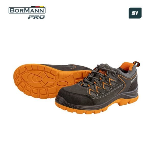 SAFETY SHOES S1, DARK GREY-BLACK, SUEDE/MESH, TOLEDO, No 42