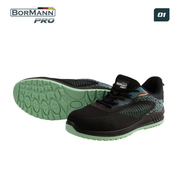 ATHLETIC SHOES O1, BLACK - BLUE, FLYKNIT/MESH, GRANADA No 40