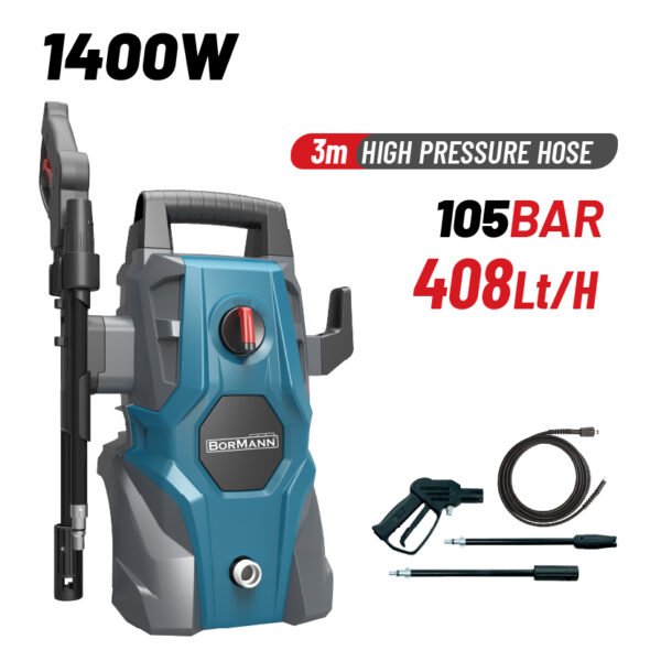 HIGH PRESSURE WASHER 1400W, 105Bar, 408Lt/H